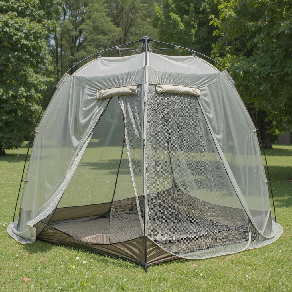 Inside Open Mosquito Net